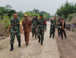 TMMD Ke-129 Kodim 1208/Sambas Terima Kunjungan Wasev Itam XII/Tanjungpura Di Lokasi TMMD
