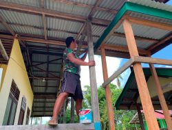 Satgas TMMD Regtas Ke-129 Kodim 1206/Putussibau Genjot Finishing MCK Gedung Tauk Begulai
