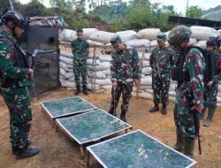 Pastikan Kesiapan Prajurit Penjaga Perbatasan Danrem 121/Abw tinjau Latihan Satgas Pamtas RI–PNG Mobile Yonif 642/Kapuas