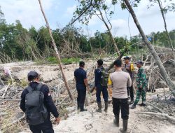 Koramil 1210-03/Mandor Bersama Polsek Mandor dan PT GRS Gelar Penertiban Aktivitas PETI Di Kawasan Perkebunan