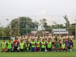 Brimob Kalbar Dan Tepbek XII/2.A Singkawang Perkuat Sinergitas Lewat Pertandingan Persahabatan Minisoccer