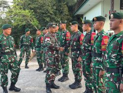 Sambangi Prajurit Di Perbatasan Danrem 121/Abw Selaku Dankolakops Prajurit Selalu Jaga Kesehatan Disiplin Dalam Melaksanakan Tugas