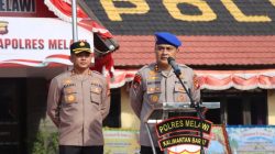 Kapolres Melawi AKBP Askhabul Kahfi S.I.K. Pimpin Apel Perdana Bersama Personel Polres Melawi