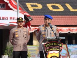 Kapolres Melawi AKBP Askhabul Kahfi S.I.K. Pimpin Apel Perdana Bersama Personel Polres Melawi