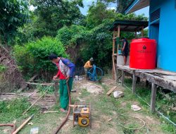 Finishing Sumur Bor TMMD Regtas Ke-129 Kodim 1206/Putussibau Di SMPN 4 Satap Embaloh Hilir