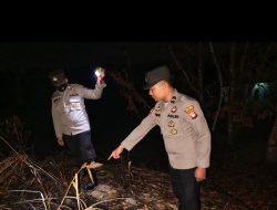 Polsek Menukung Verifikasi Tiga Titik Hotspot Pastikan Api Padam Dan Cegah Karhutla Meluas