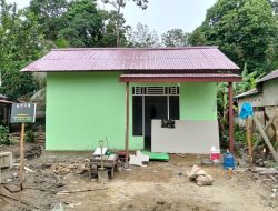 RTLH Milik Warga Rampung Dicat Program TMMD Reguler Ke-129 Semakin Mendekati Penyelesaian