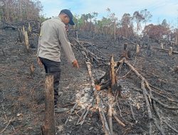‎Polsek Menukung Laksanakan Ground Check Dan Verifikasi 12 Titik Hotspot Sebagai Upaya Pencegahan Karhutla