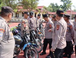 Kapolres Melawi Periksa Kesiapan Bhabinkamtibmas Dan Kendaraan Dalam Tugas