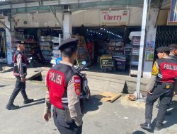 Satuan Samapta Polres Sambas Intensifkan Patroli Jalan Kaki Cegah Kriminalitas Dan Pantau Fasilitas Umum Di Kota Sambas