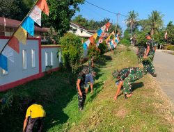 Satgas TMMD Regtas Ke-129 Kodim 1206/Putussibau Laksanakan Pembersihan Lingkungan Desa Ulak Pauk
