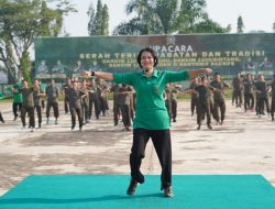 Gelar Olahraga Senam Bersama Jaga Kesehatan Dan Kebugaran Korem 121/Abw Pererat Silaturahmi Sebersamaan Dan Kekompakan