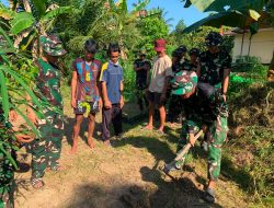 Satgas TMMD Ke-129 Bersama Warga Ulak Pauk Tanam bibit Jengkol Dan Petai Harapan Untuk Masa Depan