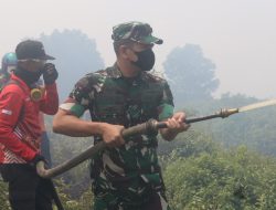 Dandim 1203/Ketapang Pimpin Langsung Pemadaman Karhutla Di Sungai Pelang