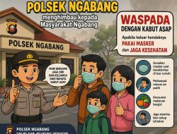 Waspada Kabut Asap Polsek Ngabang Ingatkan Warga Jaga Kesehatan