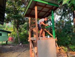 Penghujung TMMD Regtas Ke-129  Satgas Kodim 1206/Putussibau Selesaikan Sumur Bor Di GKII Imannuel Ulak Pauk