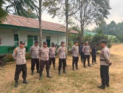 Kapolsek Sayan Pimpin Apel Kesiapan Personel Jelang Pengamanan Rapat Koordinasi Dan Penyampaian Aspirasi Masyarakat