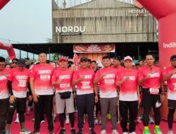 Semarakkan Gaya Hidup Sehat Dan Kebersamaan Dandim 1206/Putussibau Bersama Forkopimda Kapuas Hulu Ikuti Simpati Run