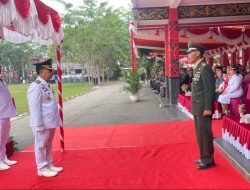 Kodim 1204/Sanggau Ikuti Upacara HUT Ke-81 Kemerdekaan RI Di Kabupaten Sanggau