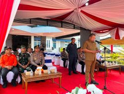 Kapolres Melawi Hadiri Apel Gelar Pasukan Tanggap Bencana Penanganan Karhutla