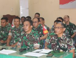 Kodim 1206/Putussibau Ikuti Sosialisasi PKS TNI AD Bersama Perbankan Melalui Zoom Meeting