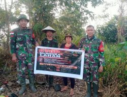 Cegah Karhutla Sejak Dini Babinsa Putussibau Utara Imbau Warga Tak Membakar Lahan