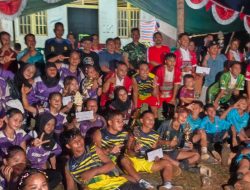 Meriahkan HUT Kecamatan Mentebah Ke-30, Babinsa Bunut Hulu Hadiri Penutupan Mini Soccer Putra Desa