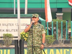 Perkuat Penanganan Karhutla Dandim Sintang Sambut 110 Personel Satgas Yonif TP 542/AW
