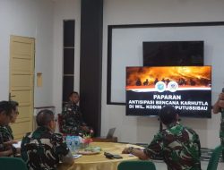 Kodim 1206/Putussibau Terima Kedatangan Tim Penyuluh Karhutla Pati Dan Pamen Mabes TNI