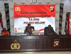 Polres Melawi Gelar Rakor Kompol Aang Koordinasi Bersinergi Penanganan Karhutla