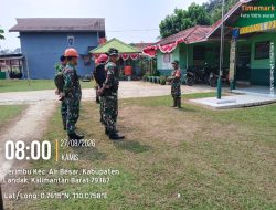 17 Hotspot Terdeteksi Koramil 1210-07/Air Besar Perkuat Patroli Karhutla