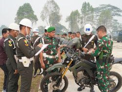 Denpom XII-1/Sintang Gelar Pemeriksaan Kelengkapan Kendaraan Dinas Dan Kendaraan Pribadi Prajurit