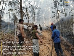 Satgas Penanganan Karhutla Evakuasi Satu Keluarga Terjebak Api
