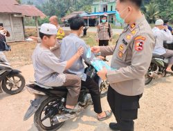Cegah Karhutla Sejak Dini Di Bengkayang, Serdik Sespimma Dan Mahasiswa STIK/PTIK Turun Edukasi Warga Hingga Bagikan Masker