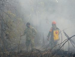 Dandim 1204/Sanggau Pimpin Langsung Penanggulangan Karhutla Di Dusun Bali