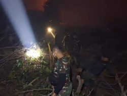Kodim Sintang BKO Yonif TP 542 Dan Polsek Tebelian Bersama Padamkan Karhutla Di Sekitar PT Teknik Optima Permai