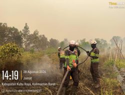 Padukan Teknologi Lancang Kuning Dan Taktik Nozzle Tancap Satgas Karhutla Polda Kalbar Berjibaku Redam Karhutla