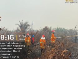 Deteksi 4 Hotspot Di Desa Pak Mayam Koramil 1210-06/Ngabang Bergerak Cepat Cegah Karhutla Meluas
