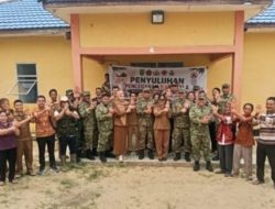 Pasis Sesko TNI Gelar Penyuluhan Karhutla Di Desa Tebuah Elok Subah