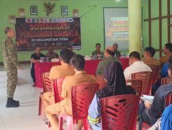 Tim Satgas Penyuluhan Karhutla Mabes TNI Monitoring Pencegahan Karhutla Di Kecamatan Toba