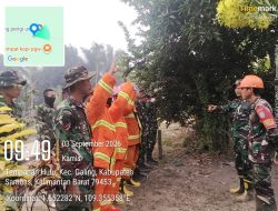 Gerak Cepat Anggota Koramil 07/Teluk Keramat Bersama MPA Padamkan Titik Api Di Dusun Dadau
