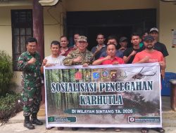Tim Penyuluhan Karhutla Mabes TNI Dorong Kolaborasi Warga Kelam Permai Cegah Kebakaran Sejak Dini