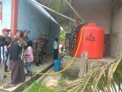 Kodim 1208/Sambas Salurkan Air Bersih Untuk Sarana Pendidikan Sekolah Dasar