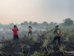 Ditsamapta Polda Kalbar Bergerak Cepat Padamkan Karhutla Di Kubu Raya