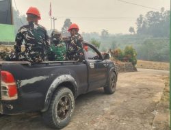 Cegah Karhutla Koramil 1204-16/Sekadau Hulu Bersama Pasukan Gabungan Patroli Dan Padamkan Titik Api