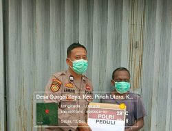 Peduli Warga Terdampak Kabut Asap Polsek Nanga Pinoh Salurkan Paket Sembako