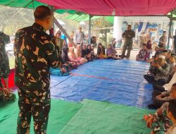 Tim Penyuluhan Karhutla Mabes TNI Gelar Penyuluhan Pencegahan Karhutla Di Kecamatan Semparuk
