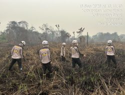 Ditsamapta Polda Kalbar Padamkan Karhutla Di Kubu Raya 0,4 Hektare Berhasil Ditangani