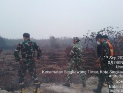 Pastikan Tak Ada Bara Tersisa Koramil 1202-04/Singkawang Timur Ground Check Lahan Bekas Karhutla Di Mayasopa