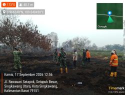 Pastikan Karhutla Tak Kembali Membara Babinsa Dan Tim Gabungan Patroli Lahan Terdampak Di Singkawang Utara